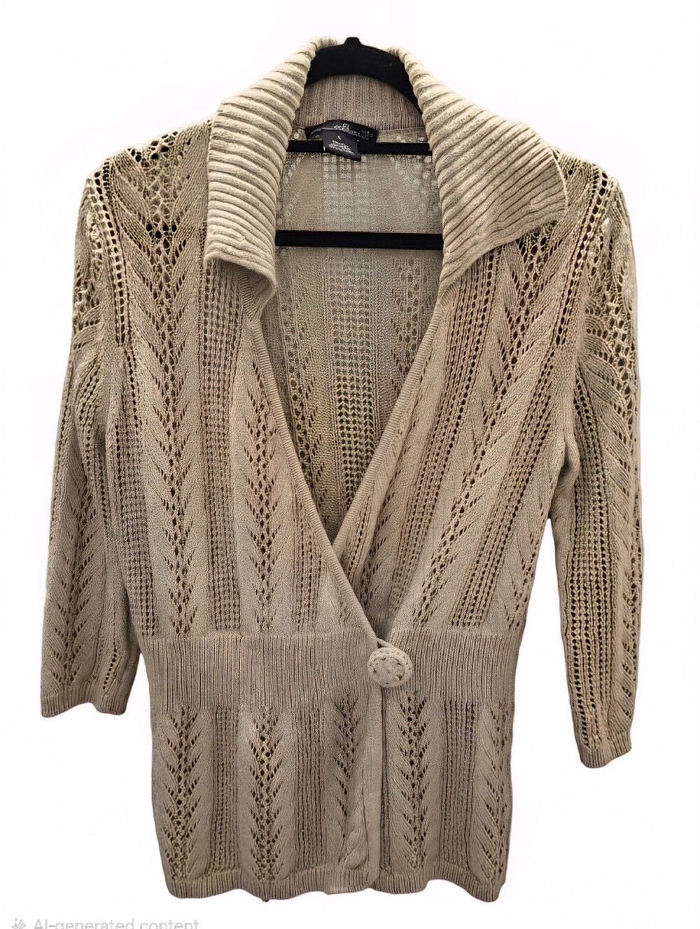 Willi Smith Vintage Tan Shrug Cardigan